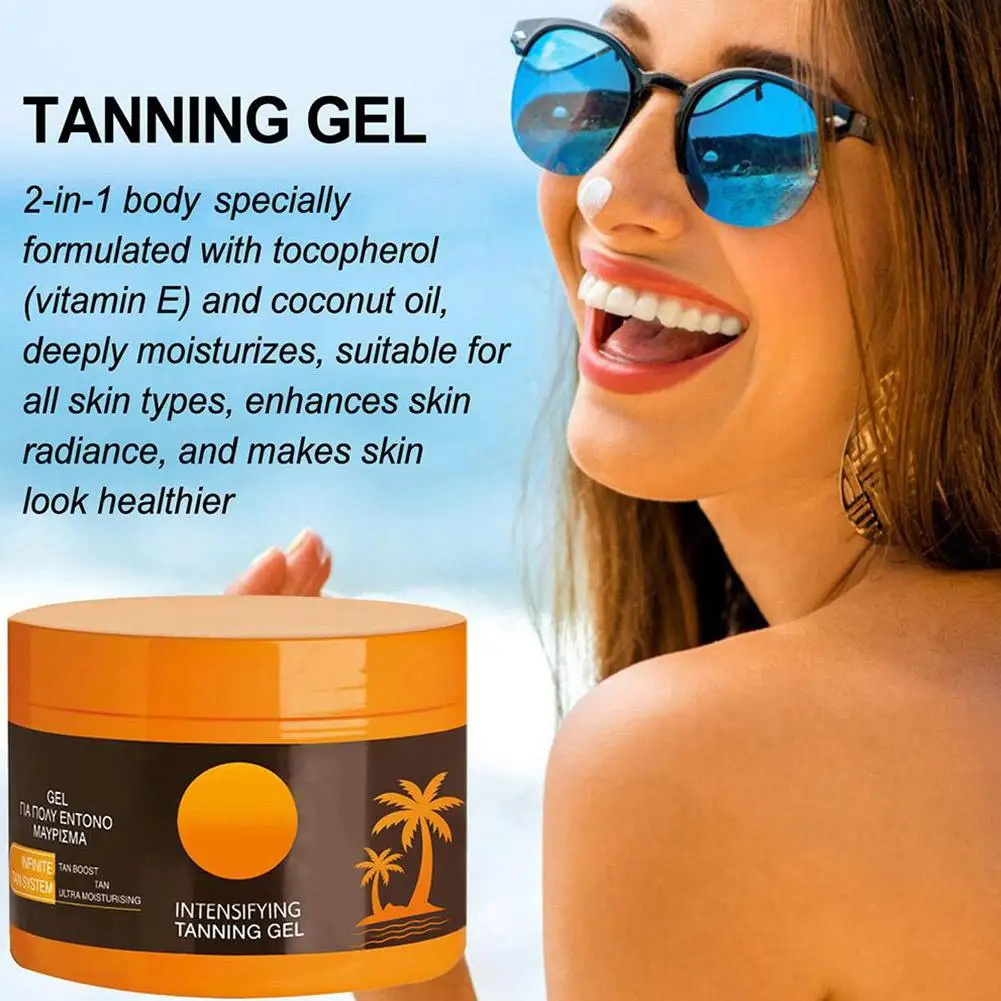 Tanning Gel Accelerator Bronzing Solarium Sunbeds Summer Lasting Body Tanner Moisturizing Repair Cream Face Long Self