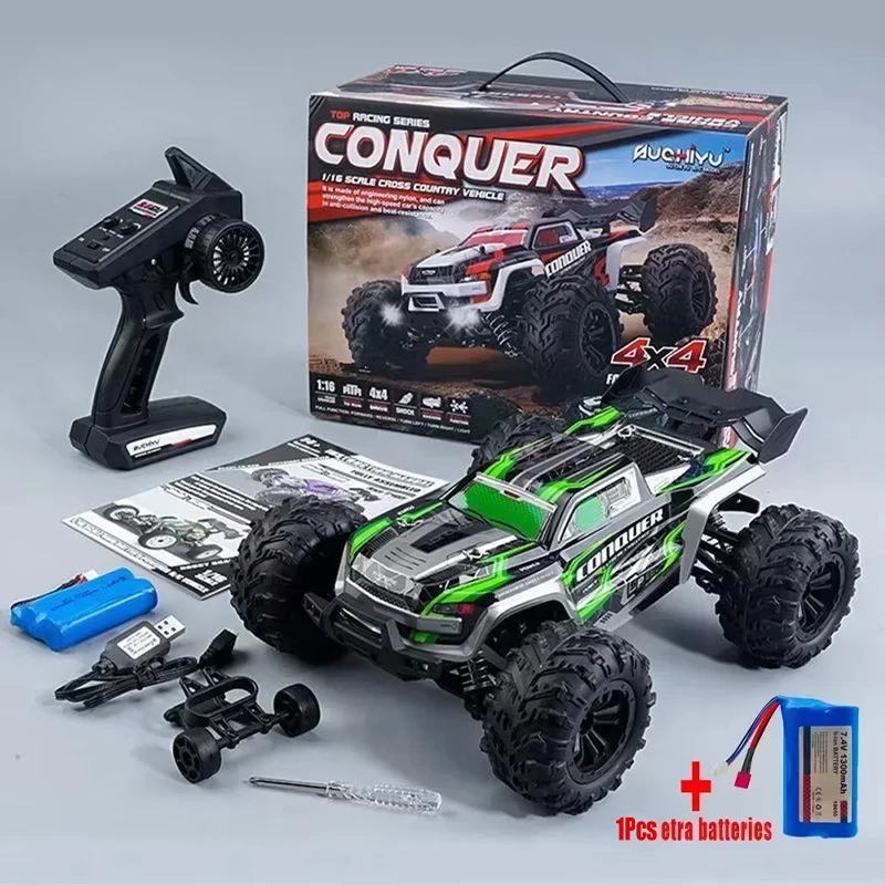 1/16 RC afstandsbestuurde auto, 50 km/u, 2.4G, 4-wielaandrijving, off-road, hoge snelheid, hobby speelgoed, afstandsbestuurde off-road vrachtwagens voor kinderen