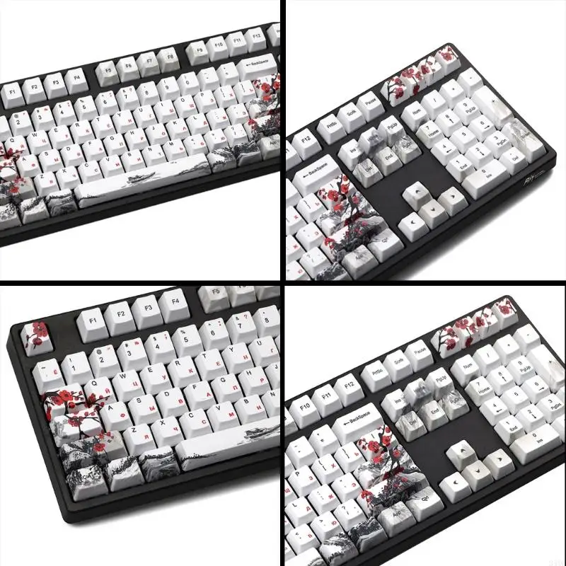 

34YC 110 клавиш Keycaps Plum Blossom Mechanical Keycap OEM PBT Dye Subsus keycap