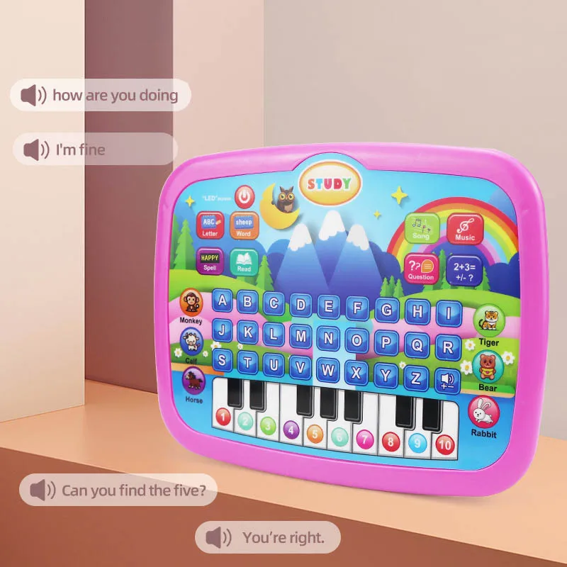 New Mini Simulation Tablet Computer Early Education Machine Toy Fun Electronic Organ Learning Machine Music Children Puzzle Toys