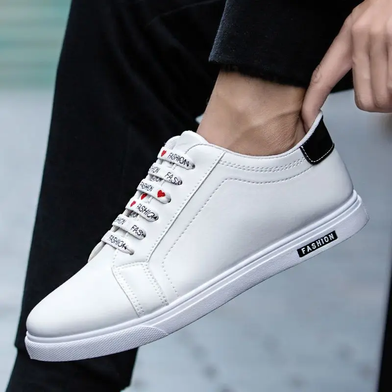Men's Casual Shoes Sports White Spring Autumn Male Shoe Safety Flat Running Sneakers Cheap Liquidation Without Leather Retro image 6