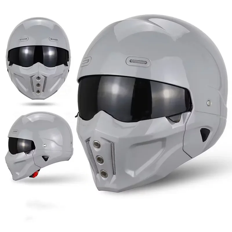 

Scorpion EXO-M110 Modular Helmet Retro Male Motorcycle Headgear with 2 Lenses DOT & CE Approved Tactical Cap for Cruiser