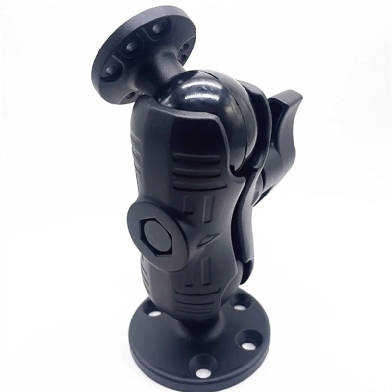2.25 inch Ball Head Base Aluminum Black Round Mounting Base with AMPS Round ball base Double Socket Arm for GPS Gimbal Bracket