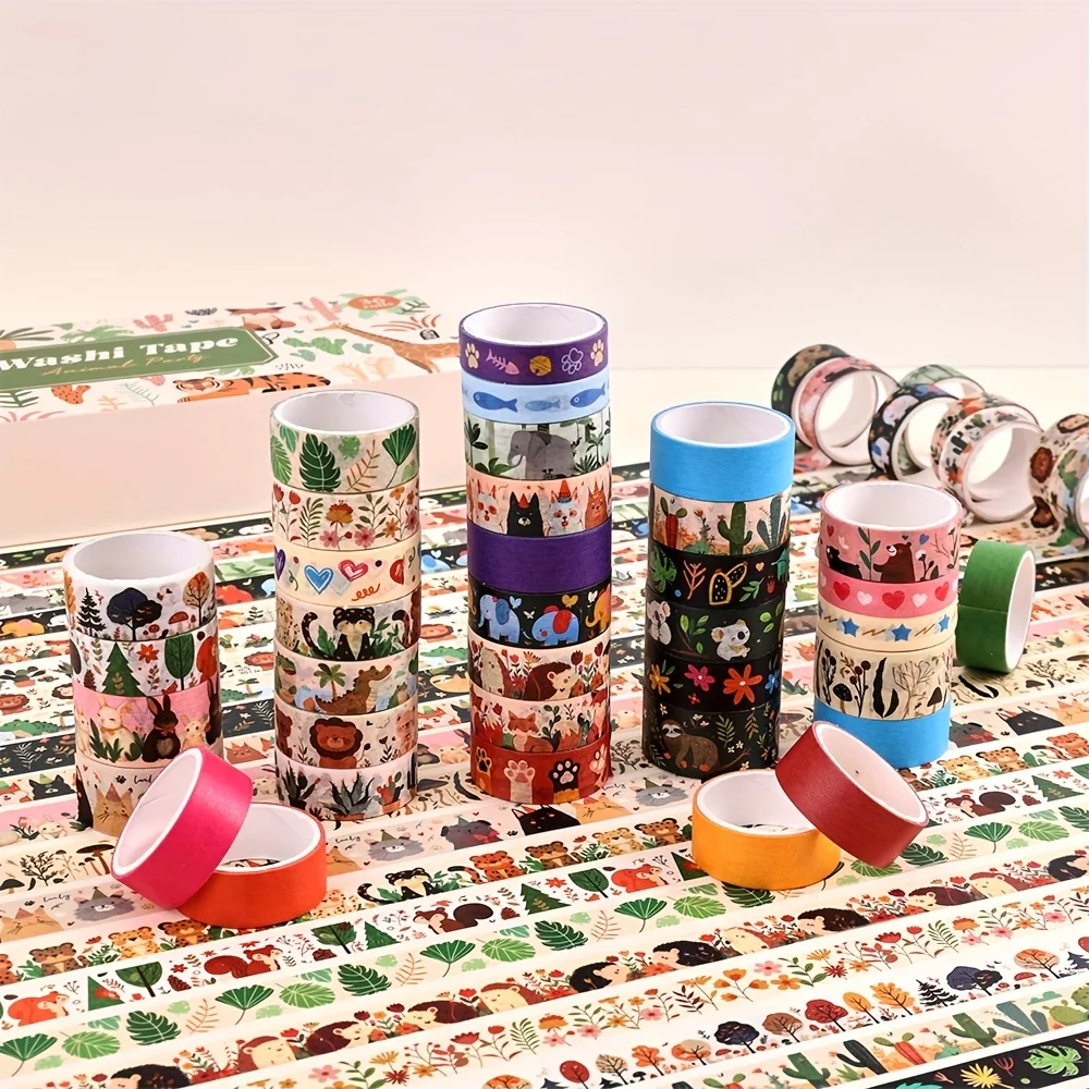 36 لفات خمر الحيوان حفلة اشي الشريط مجموعة 3 عرض أشرطة الزخرفية الرجعية ل سكرابوكينغ رصاصة المجلات Crafts بها بنفسك الحرف #3