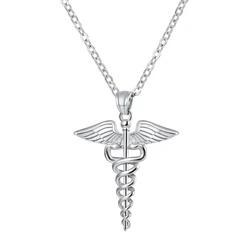 Gold Silver Color Medical Alert ID Pendants Necklaces for Men Women ICE Nurse Doctor Animal Necklace Snake Male Jewelry Gift