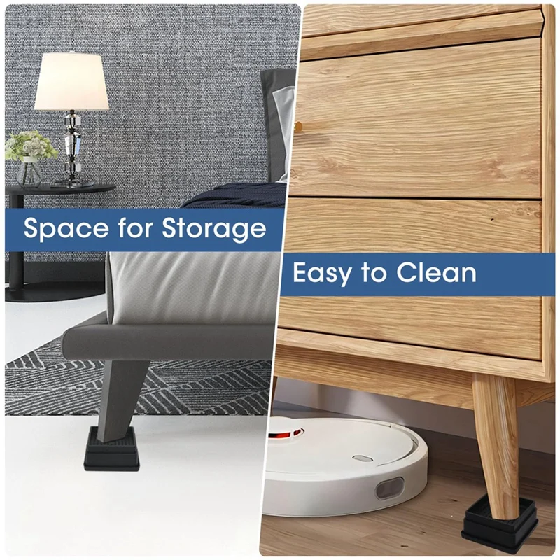 Risers cama ajustável com almofada de borracha, cama Riser móveis, pesados elevadores de cama, sofá e mesa, 1 em, 6PCs