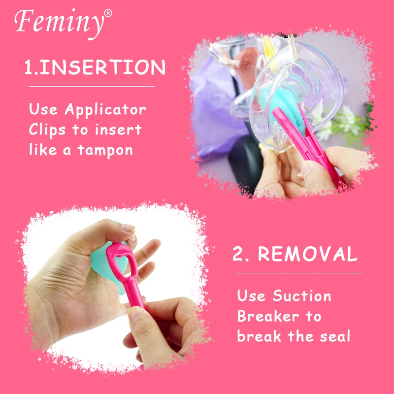 Menstrual Cup applicator insert Vaginal Female Hygiene Reusable booster Tools easy to use silicone Women Health Care set