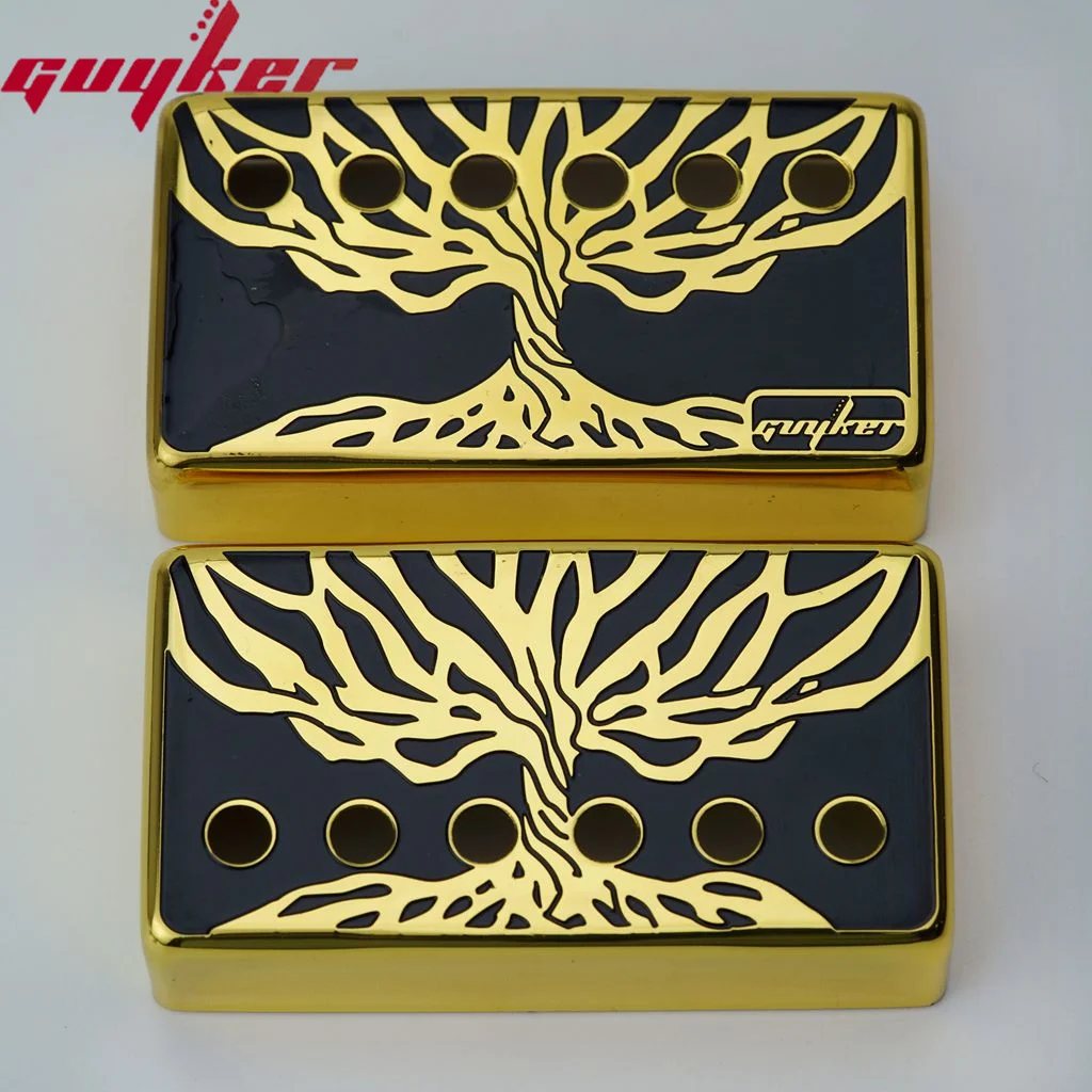 Guyker Humbucker Pickup Cover 50mm and 52mm Pole Spacing Cupronickel Bridge and Neck Pickups Frame Set  For LP Electric Guitar