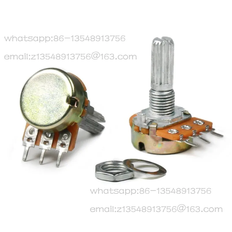 Single Potentiometer WH148 Adjustable Resistor 1K/B5K/B10K/B20K/B50K/B100K Sliding Varistor 5 Prices Factory Direct Sales