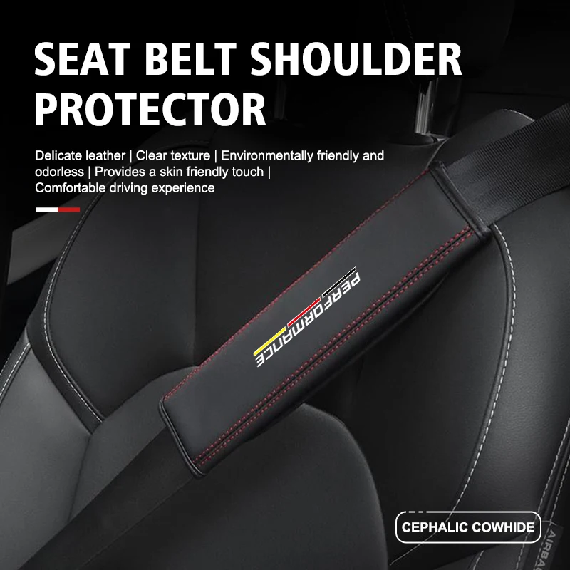 Leather Car Seat Belt Shoulder Pad Breathable Protector Cover For BMW X1 X3 X4 X5 X7 G20 G38 F20 F39 F48 E46 E60 E36 E39