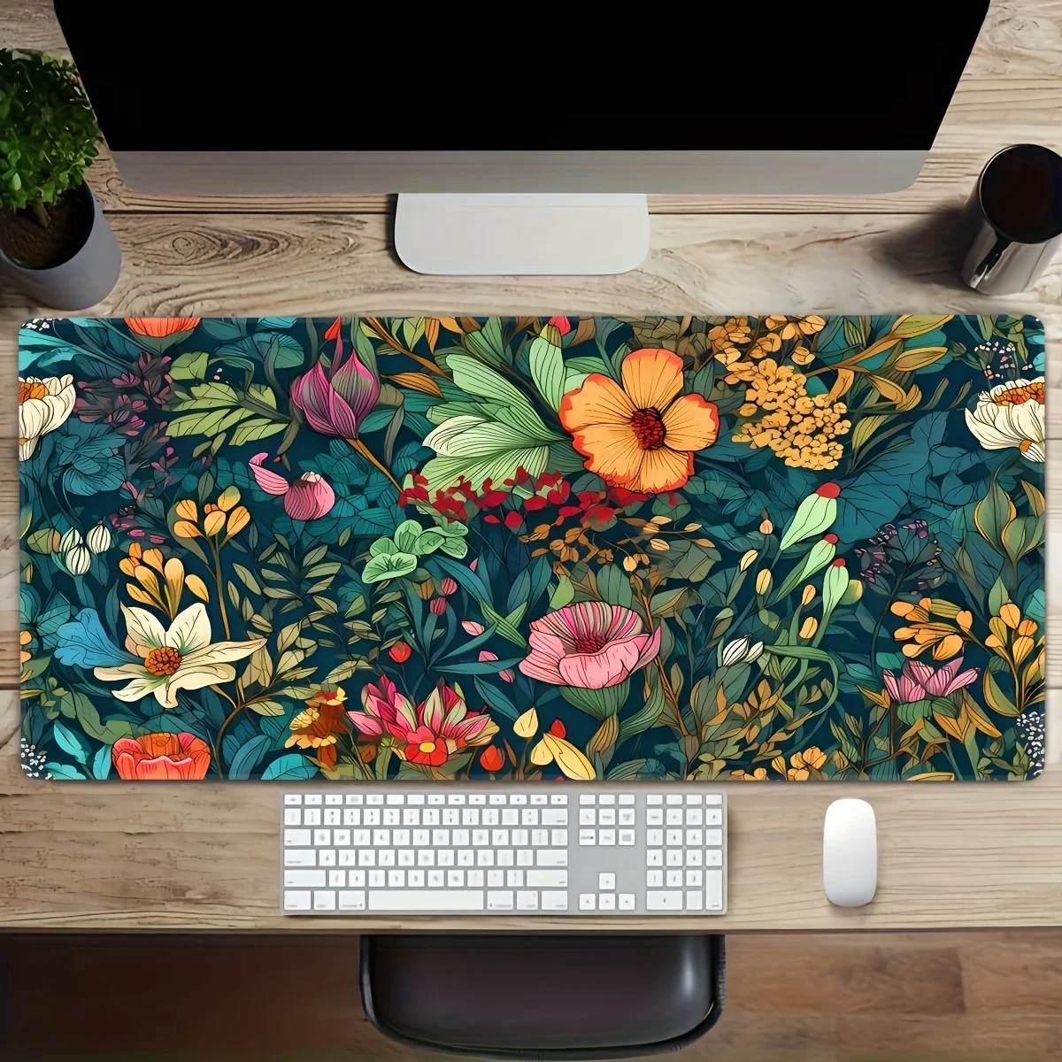

Vibrant Botanical Design Mouse Pad Large Rubber Anti-slip PC Desk Accessories Mousepad for Offices and Gamer Keyboard Decor Mat