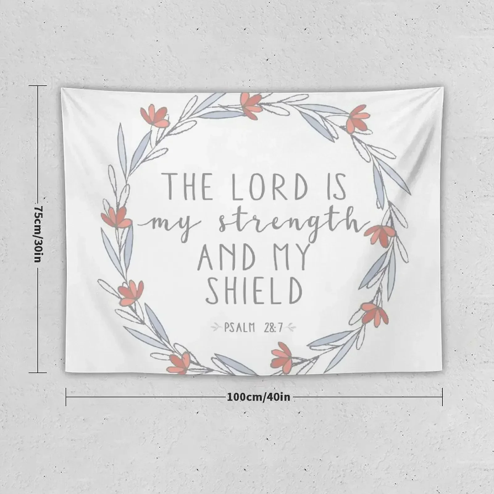 Psalm 28:7 Tapestry Room Decoration Accessories Aesthetic Room Decor Korean Decoration Home Tapestry