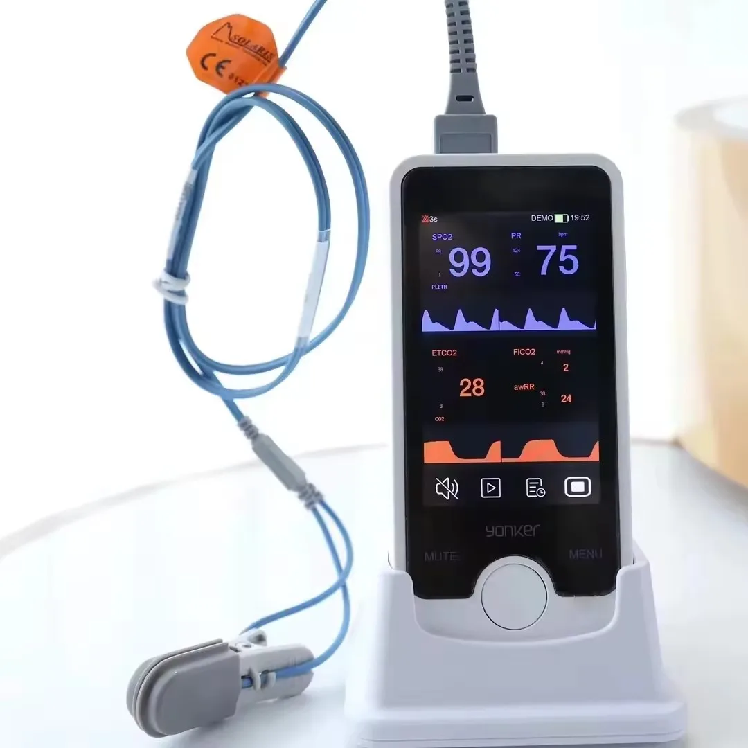 Portable Digital Handheld Pulse Oximeter Veterinary Instrument Multi-parameter Vital Signs Monitor