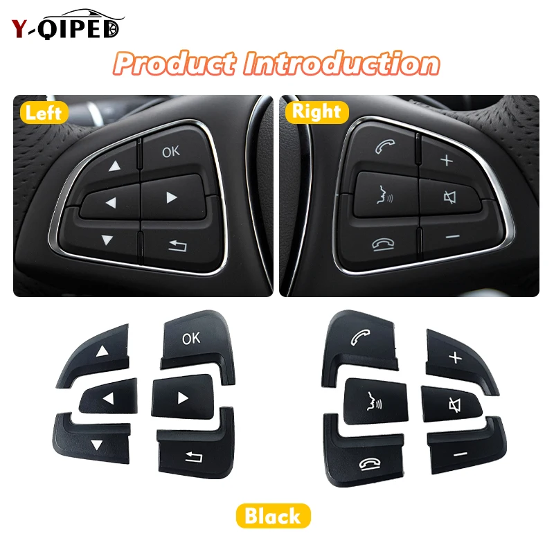 Bouton de commande téléphonique au volant multifonction, Mercedes Benz A, B, V, CLA, GLA, CLS, GLE, GLS, Vito aq, W166, W176, W218, W447