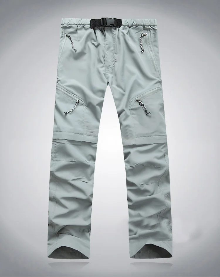 Pantaloni da esterno ad asciugatura rapida, pantaloni da trekking impermeabili sportivi sottili e traspiranti da uomo e da donna, due pantaloni corti staccabili