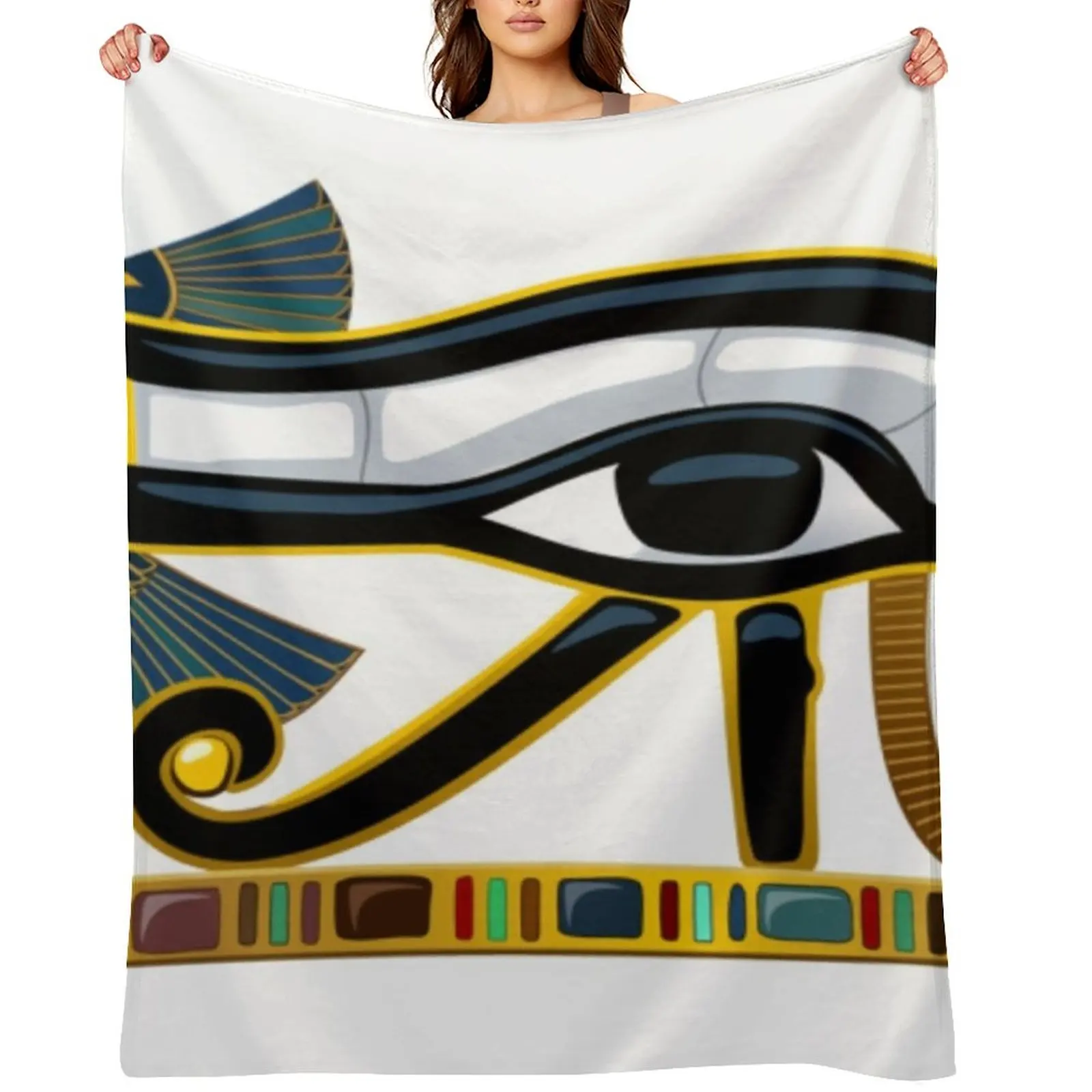 مصر القديمة رمي بطانية الزخرفية لينة سرير فروي ريتروس البطانيات