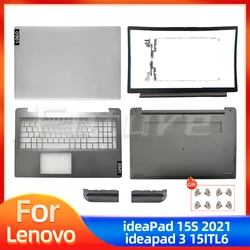 New Case For Lenovo IdeaPad 15s 3-15ITL6 3-15ADA6 3-15ALC6 Lcd Back Cover Rear Lid Lcd Bezel Palmresr Bottom 5CB1B60414 Silver