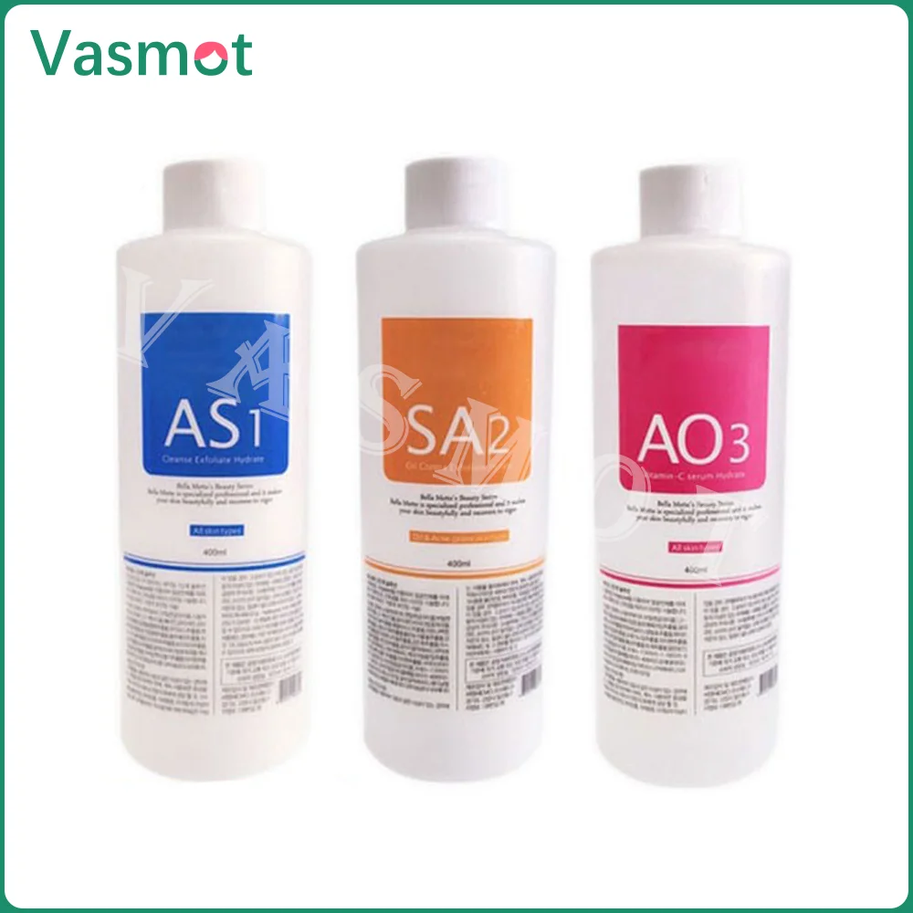 3 in1 AS1 SA2 AO3 Aqua Peeling Solution 400ml Dermabrasion Face Clean Facial Cleansing Blackhead Liquid Beauty Salon