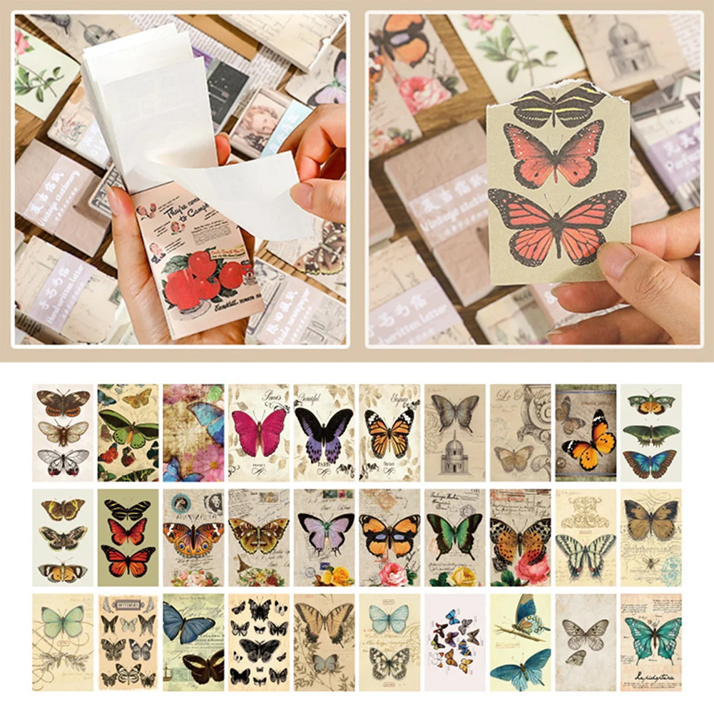 학생용 빈티지 스크랩북 스티커, 다기능 DIY 스크랩북 스티커