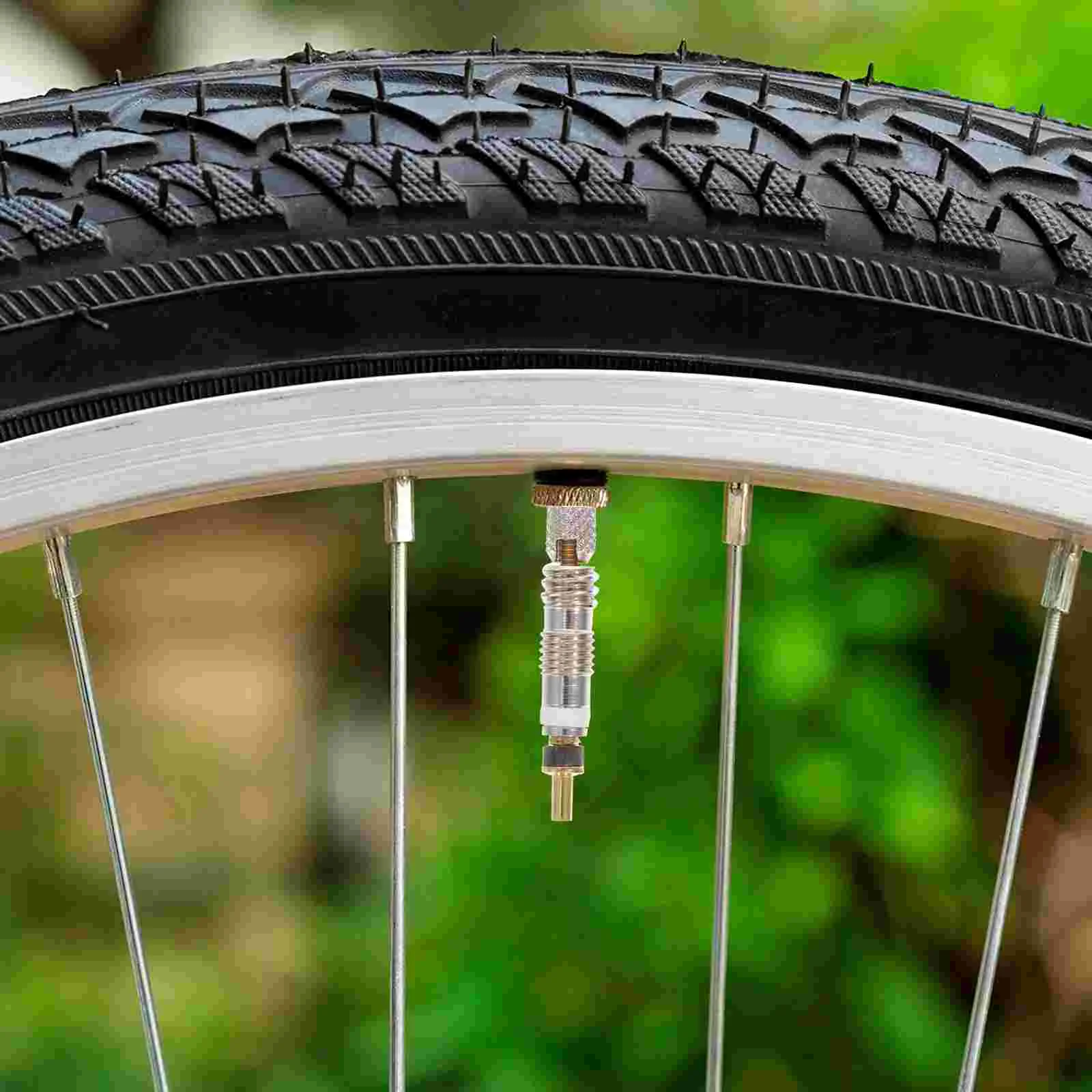 

10 Pcs off Tubeless Values Tire Stem Core Replacement Tool Rim Valve Silver Car Tires