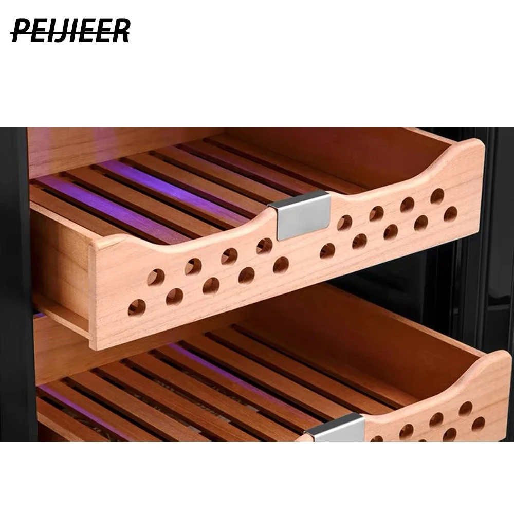 Raching C380a Oak อิเล็กทรอนิกส์เชอร์รี่ไม้แช่เย็นซิการ์ Cooler Humidor สําหรับขาย