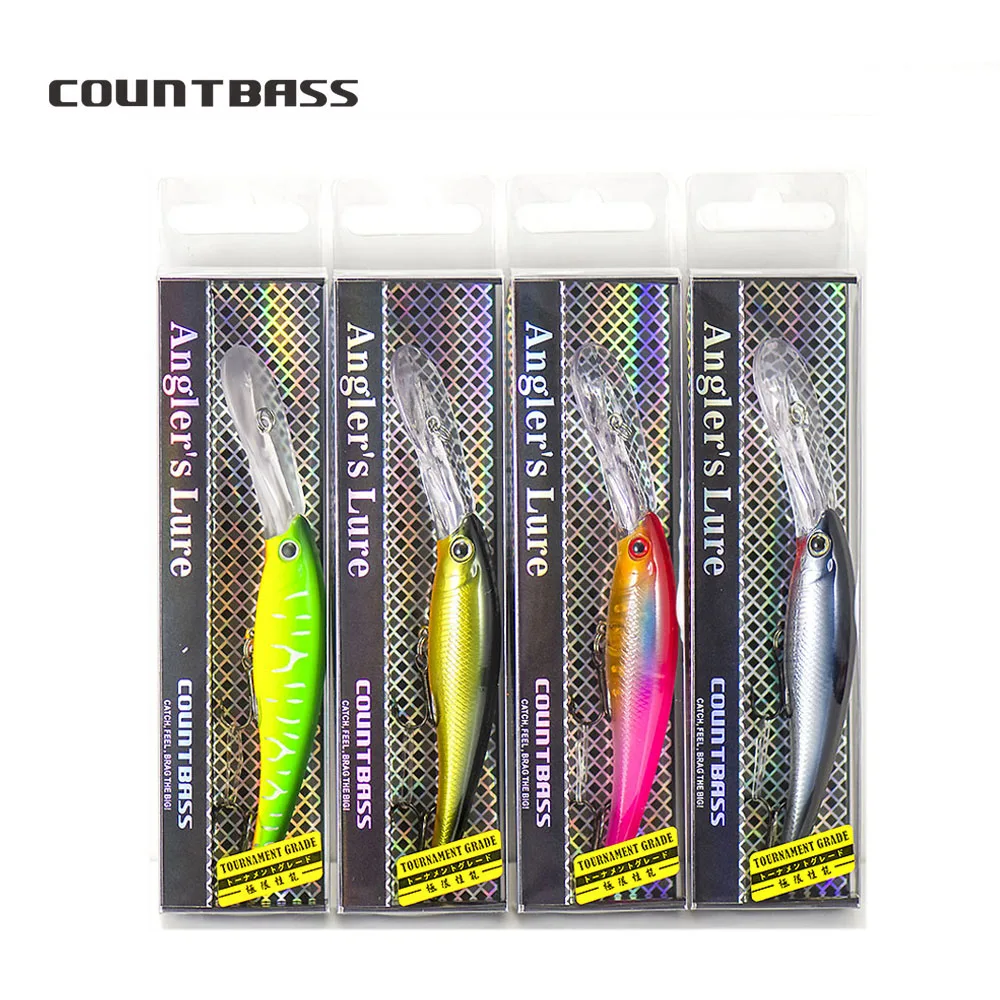 COUNTBASS Crank Baits 90mm 3-1/2" 13g 1/2 oz. Dive 5m 16ft Fishing Plastic Shad Wobbler Perch Leurre Angler’s Hardbait Lure view 6