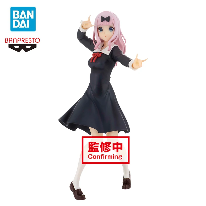 

In Stock Banpresto Fujiwara Chika Anime Figure Kaguya Wants To Tell You-Genius's Love Brain Battle- Model Toys for Kids Gift