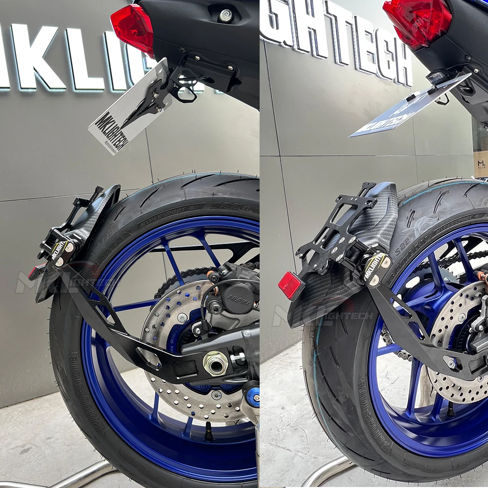 MTKRACING For YAMAHA MT-09 TRACER 9/9gt 2021-2024 Motorcycle rear mudguard splash guard+license plate frame accessories