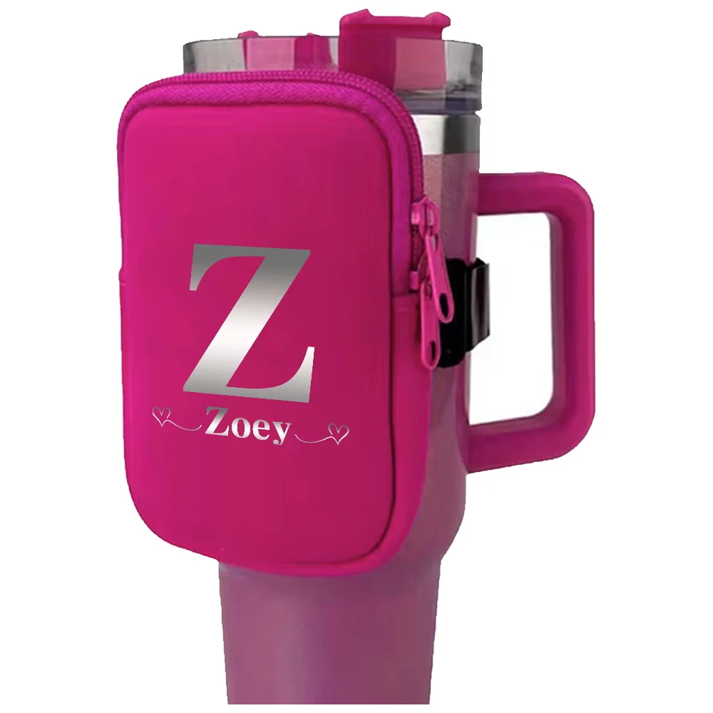 اسم مخصص يده أكياس زجاجات المياه المحايدة الملحقات في الهواء الطلق الرياضة كوب ماء المعصم الحقيبة سستة حقيبة التخزين الصغيرة #5