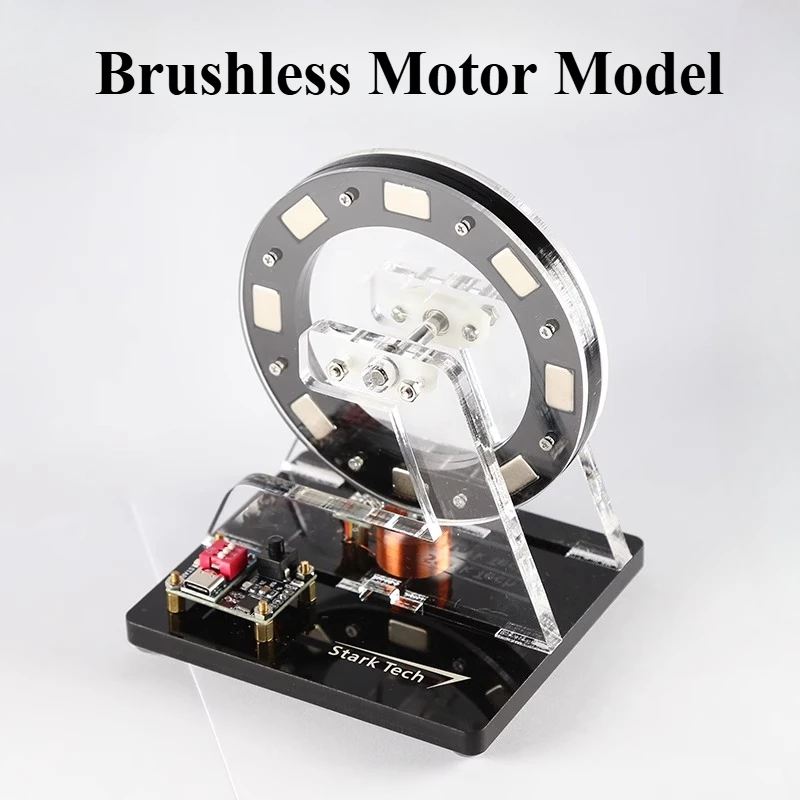 Modelo de Motor sin escobillas pequeño, Motor de rueda, baja potencia, tecnología de alta velocidad, adorno, modelo de experimento físico, juguete