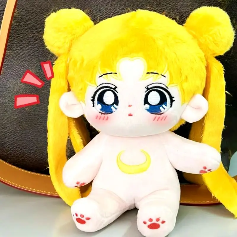 20cm Sailor Moon Tsukino Usagi Anime rysunek pluszowa lalka szkielet rysunek Kawaii Plushien ozdoba lalka prezenty zabawki