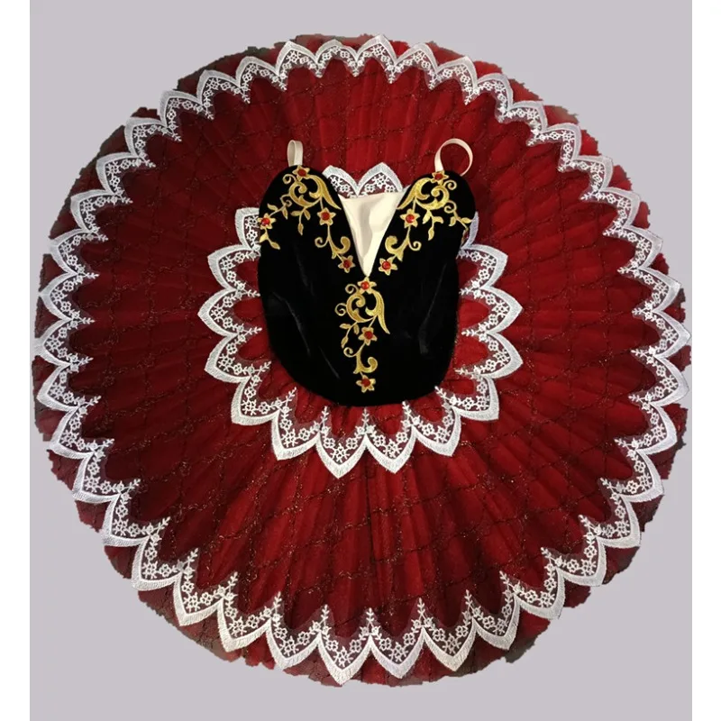 Children's Esmeralda Ballet Dress Performance Outfit, Girl's Don Quixote Ballet TUTU Chiffon Skirt, Puff Skirt