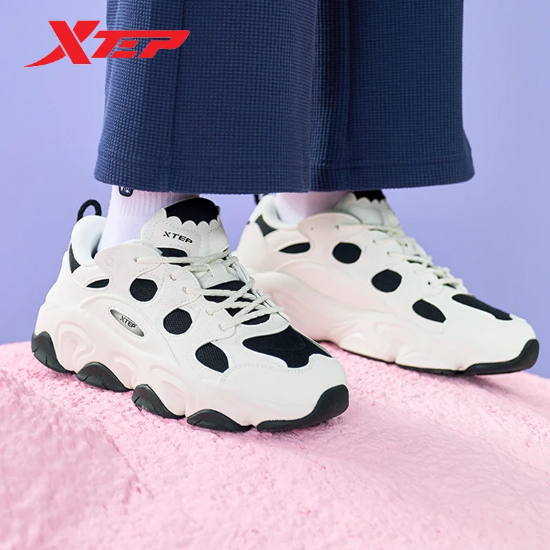 Xtep Causal Shoes Women Lightweight Non-Slip Versatile Sports Shoes Comfortable Breathable Mesh Leisure Sneakers 977318320007