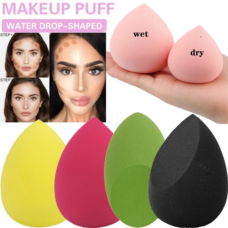 1pcs water-absorbent peach drop-shaped beauty makeup egg  makeup sponge mixed facial foundation cream soft makeup puff cosmetics