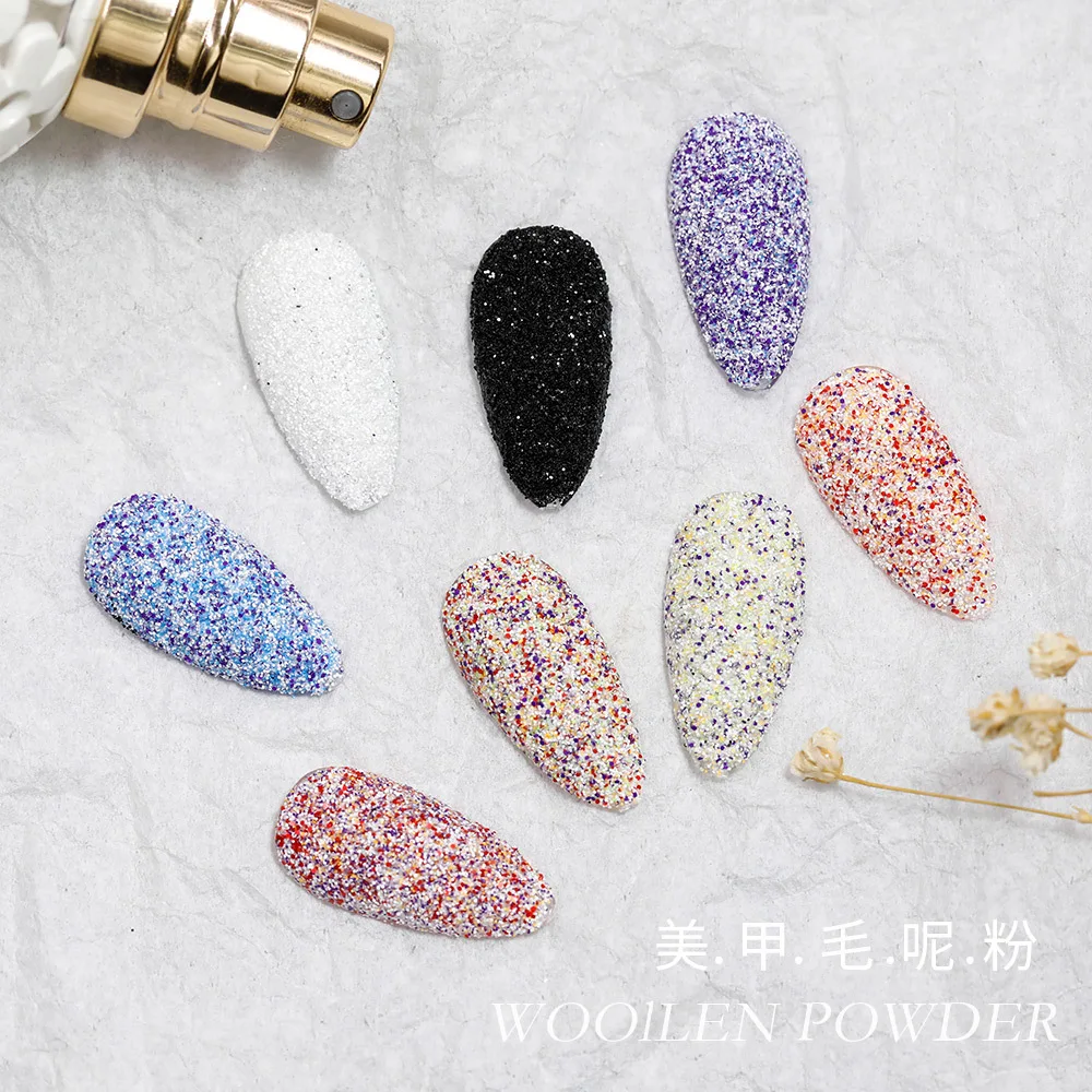 Woolen Powder Nail Enhancement Sugar Powder Small Fragrance Stereo Plaid Matchmaker Shining Powder Nail Decoration