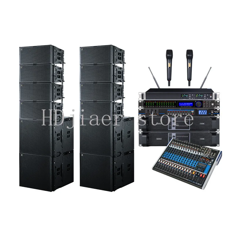 Dual 10-inch professional line array speakers, perfect for stages, KTVs, and bars》