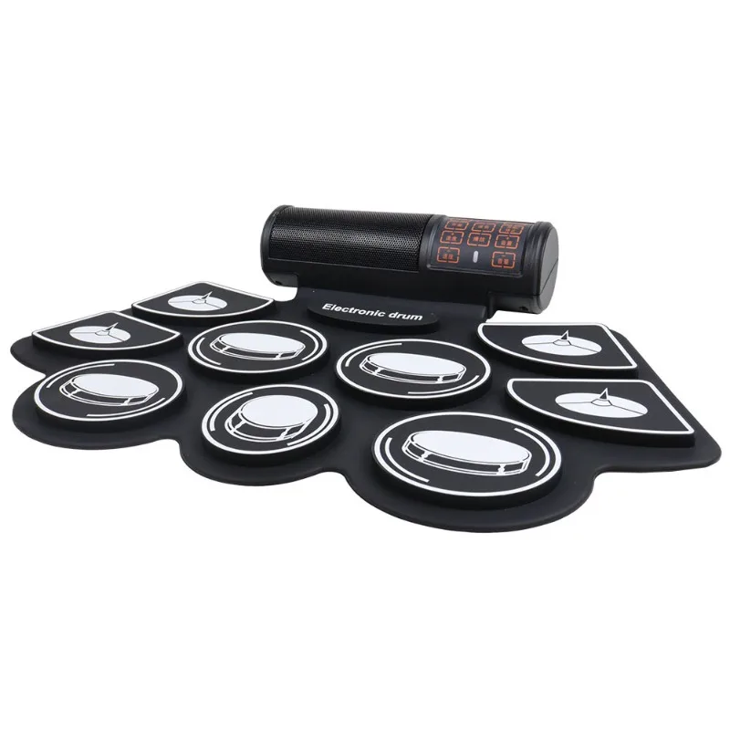 

Hand roll electronic drum home for children beginners, portable folding silicone jazz drum Bluetooth novice practice