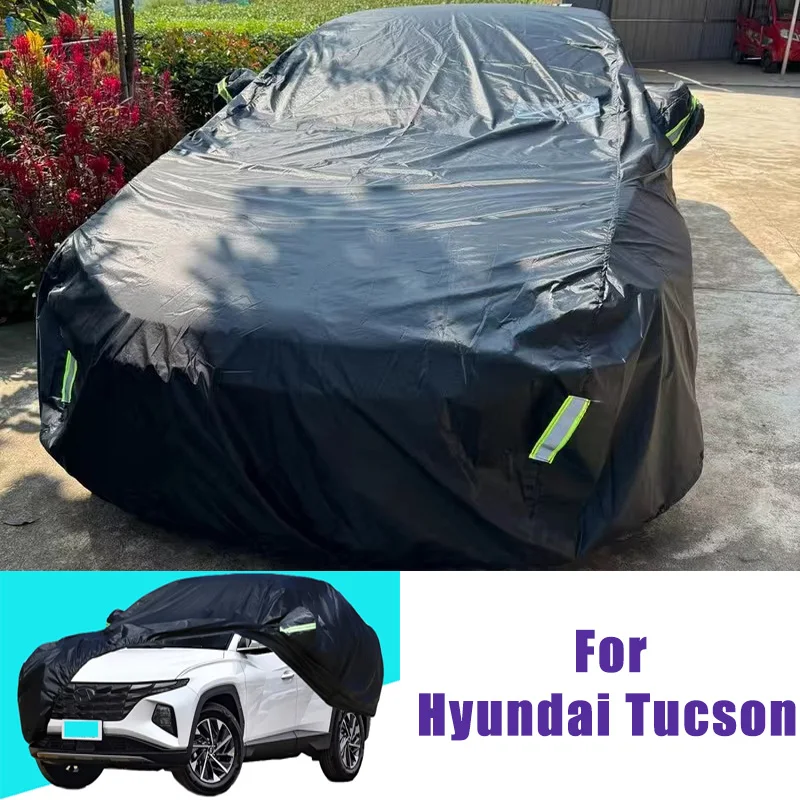 

For Hyundai Tucson Outdoor Protection Full Car Covers Set Sunshade Waterproof and Dustproof Exterior Accessories w/Storage Bag