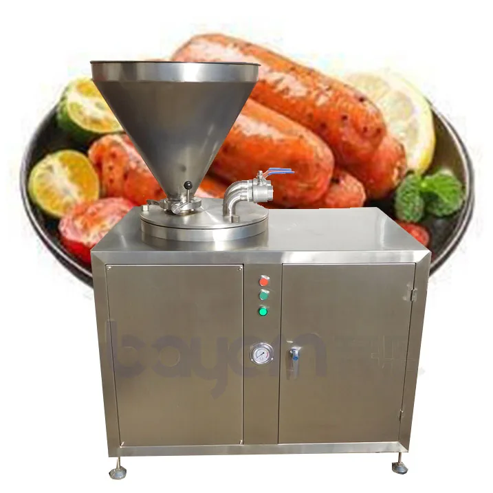 Single Double Tube Sausage Enema Machine Hot Dog Sausage Filler Maker Machine Pork Chicken Vacuum Sausage Stuffer