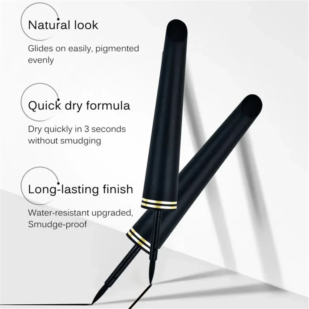 Liquid Eyeliner Natural Smooth Black Eye Liner Pencil Lasting Waterproof Quick Dry Non-Smudging Eye Durable Makeup Cosmetics