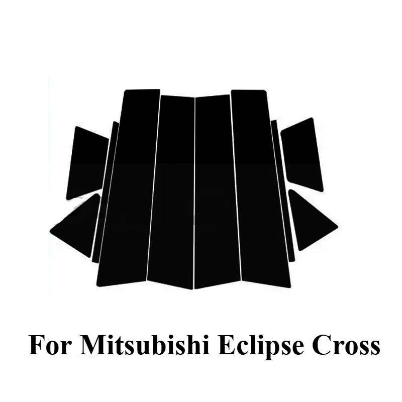 10Pcs For Mitsubishi Eclipse Cross 2018 - 2021 Car Window Door Polished Pillar Posts Cover Window Trim Cover BC Column Sticker - view 3