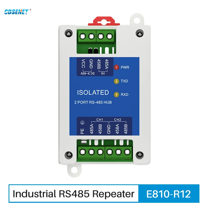 

Двухканальный ретранслятор RS485 промышленного класса CDSENET E810-R12, изоляция силового сигнала, ESD DC 9-40 В, рельсовое крепление, высокая скорость