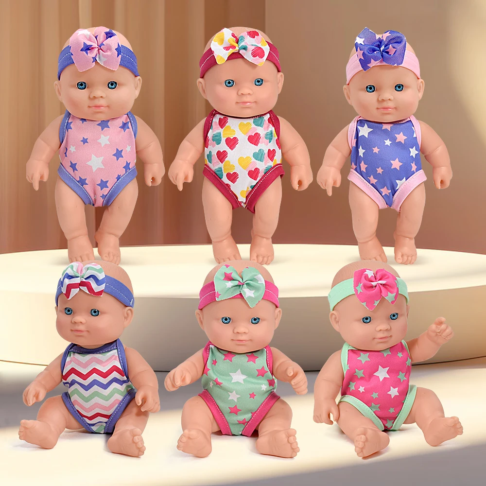 

Виниловая кукла, силиконовые куклы, милые детские куклы для малышей, реалистичная улыбающаяся имитация новорожденного, детское платье, мягкая резиновая кукла для девочек