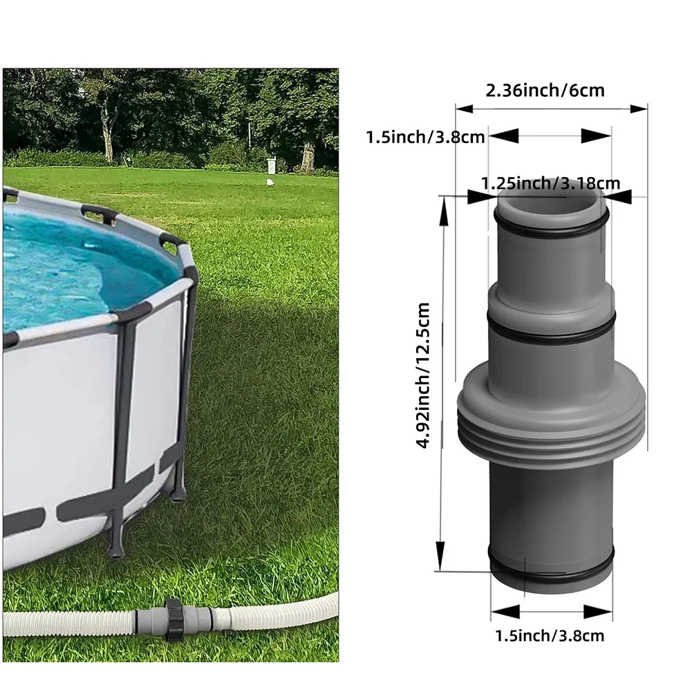 T Connector 3-Way Connector Pool Maintenance Compatibility For 32mm Hoses Compatibility For 38mm Hoses Effortless Setup