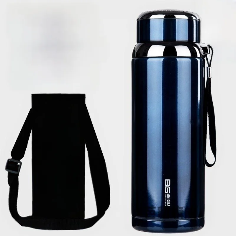 Portable Outdoor Stainless Steel 306 Insulated Water Bottle Large Capacity Tea Brewing Car Mounted Sports Drinkware Cup