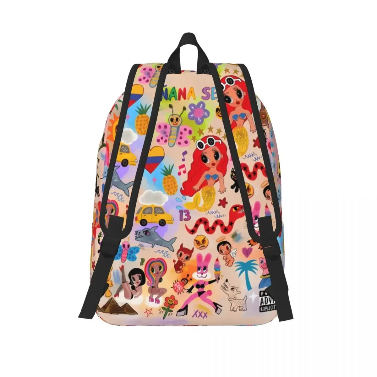 Karol G Manana-Sac à Dos Sera BonitoI 3D en Polyester Souple pour Garçon, Cartable d'École Amusant, Design de Voyage, Cadeau de Noël