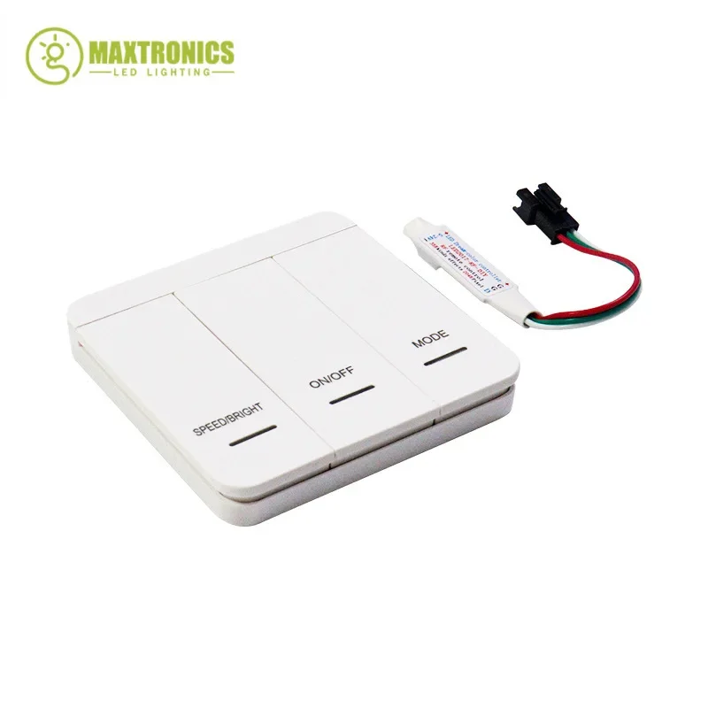 Controlador sem fio Bluetooth RF LED, Pixel, interruptor do painel sem fio, baixa tensão, única cor, cavalo correndo, tiras de LED, DC5-24V, 2048