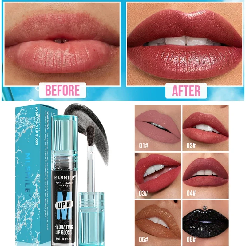 

MLSMILE Non-Sticky Cup Sexy Lip Glaze Glitter Matte Waterproof Lipstick Non-Fading Smudge-proof Smooth Lipsticks Lips Makeup