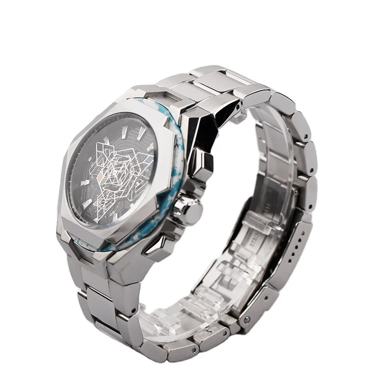 

Personality Design Men's Quartz Watch Weekly Calendar Luminous Functions Luxury Brand Watch Stainless Steel Man Waterproof Watch