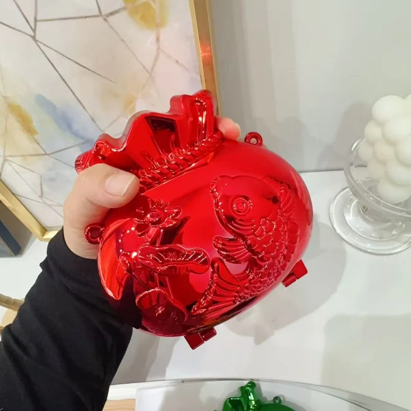 Einzigartige Geldtasche aus Acryl, modische Handtasche mit Mini-Koi-Design, diagonale Umhängetasche mit Kette